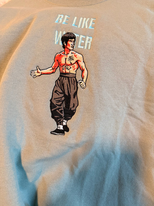 Bruce Lee - Embroidered Crewneck Sweater