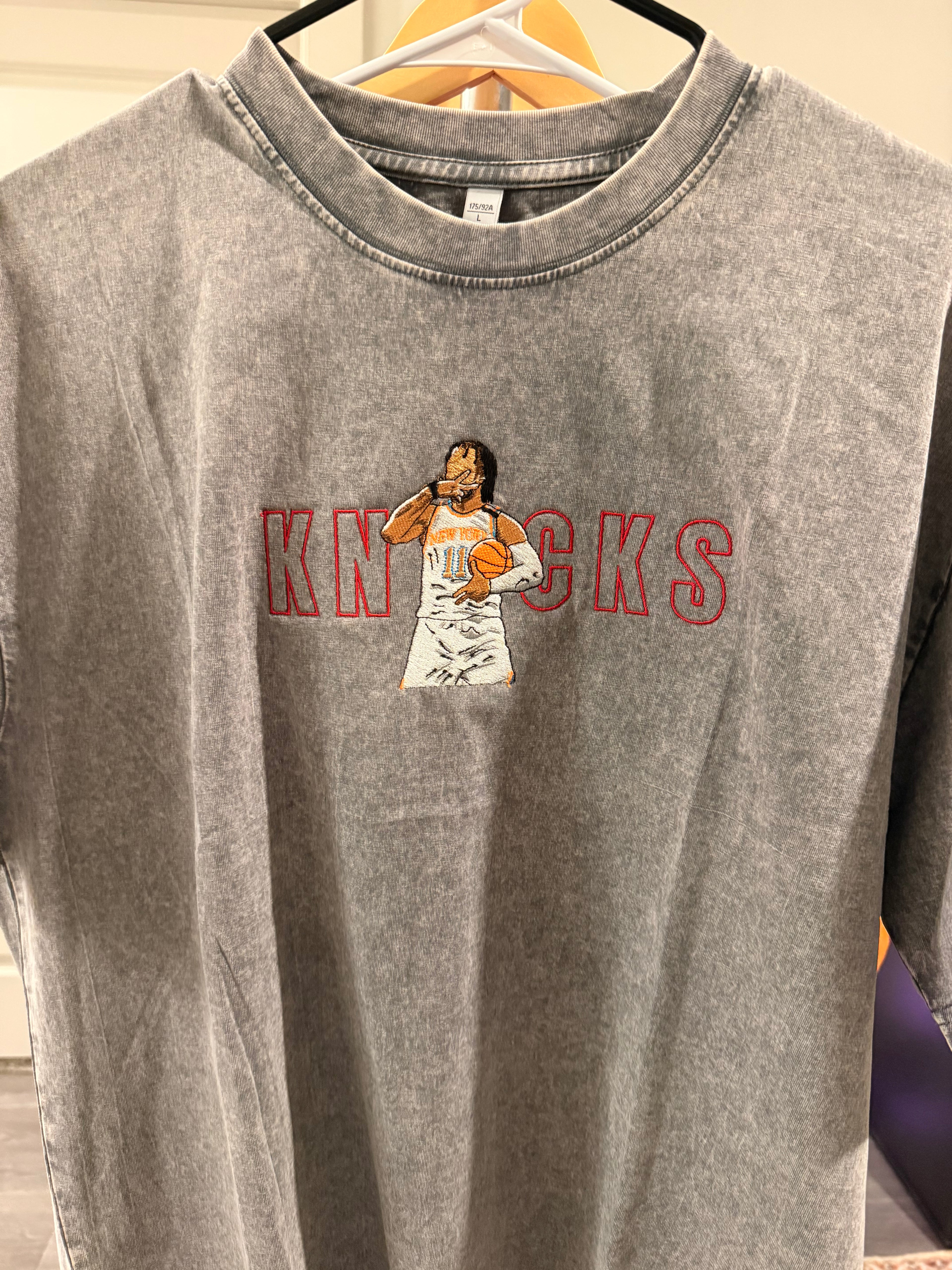 Jalen Brunson Knicks Tribute Embroidered T-Shirt