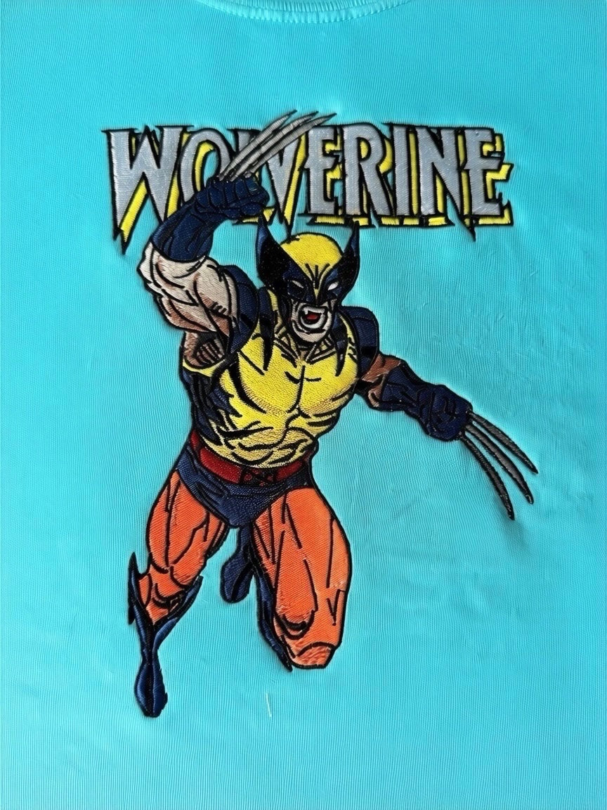 Wolverine Embroidered Graphic Crewneck T-Shirt