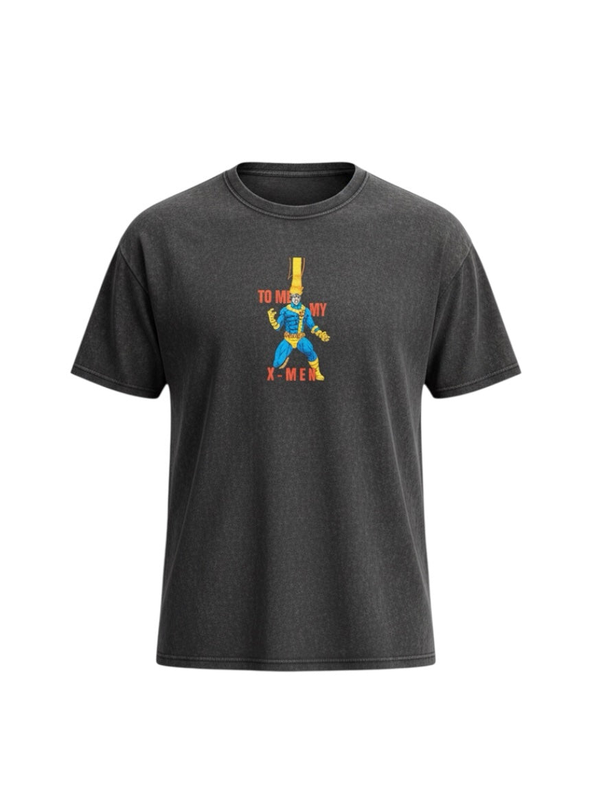 Cyclops X-Men Embroidered Short Sleeve Crewneck T-Shirt
