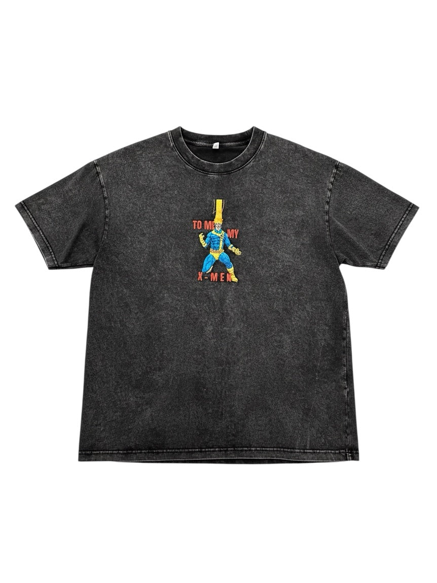 Cyclops X-Men Embroidered Short Sleeve Crewneck T-Shirt